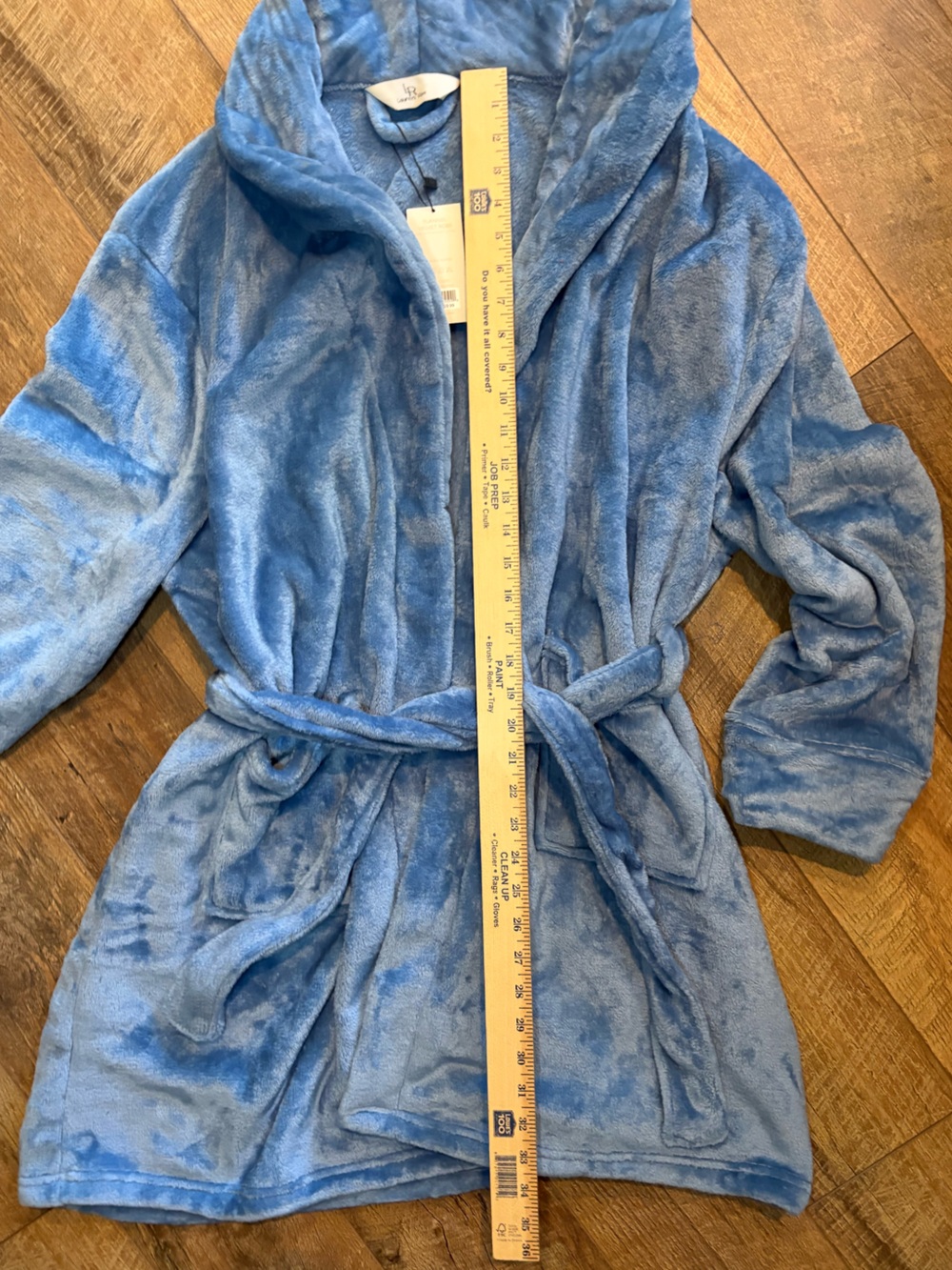 Lauren Rae Plush Blue Velvet Robe NWT One Size - Picture 7 of 8